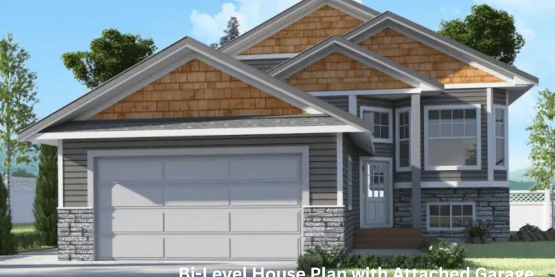 Bi-Level House Plan with Attached Garage