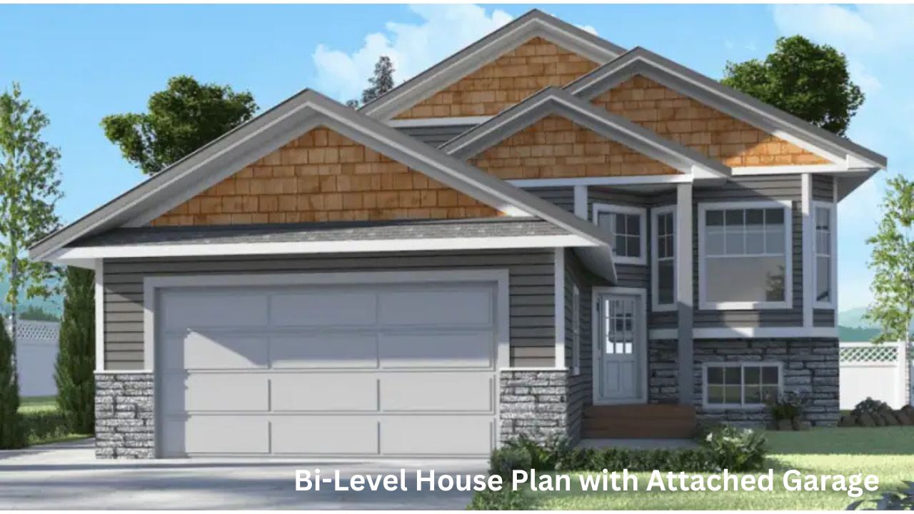 Bi-Level House Plan with Attached Garage