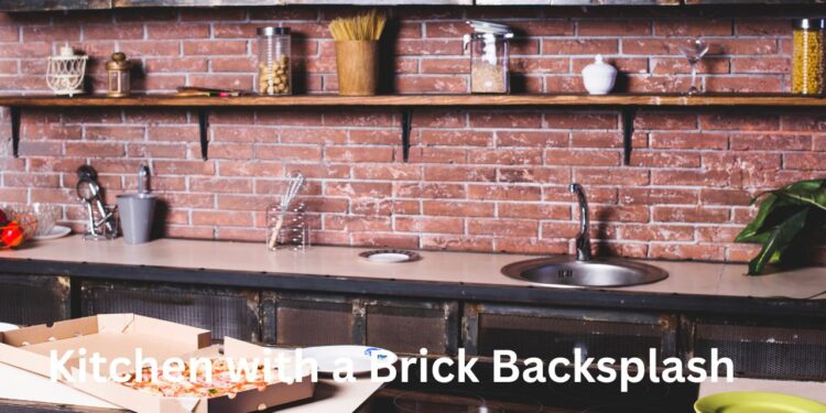 Kitchen with a Brick Backsplash