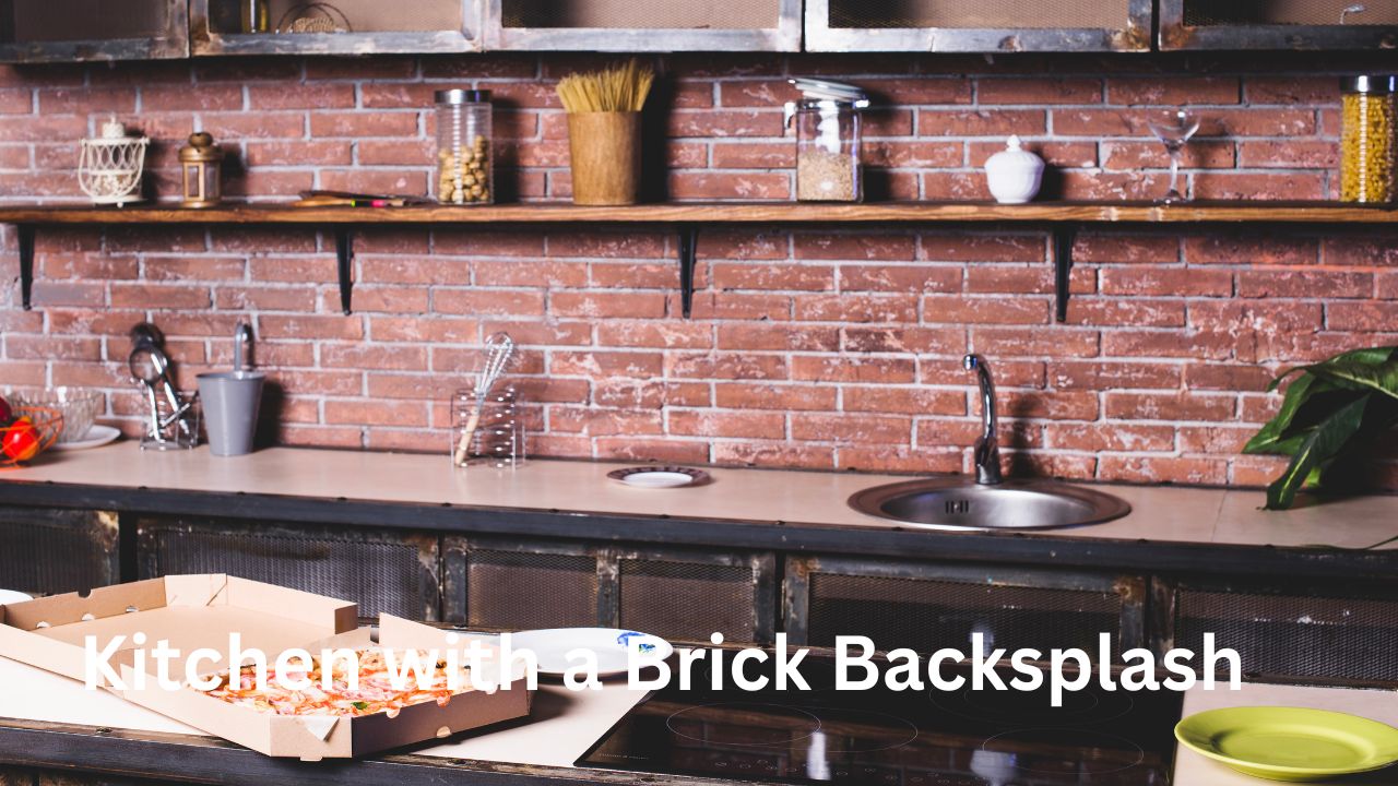 Kitchen with a Brick Backsplash