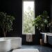 black and white bathroom