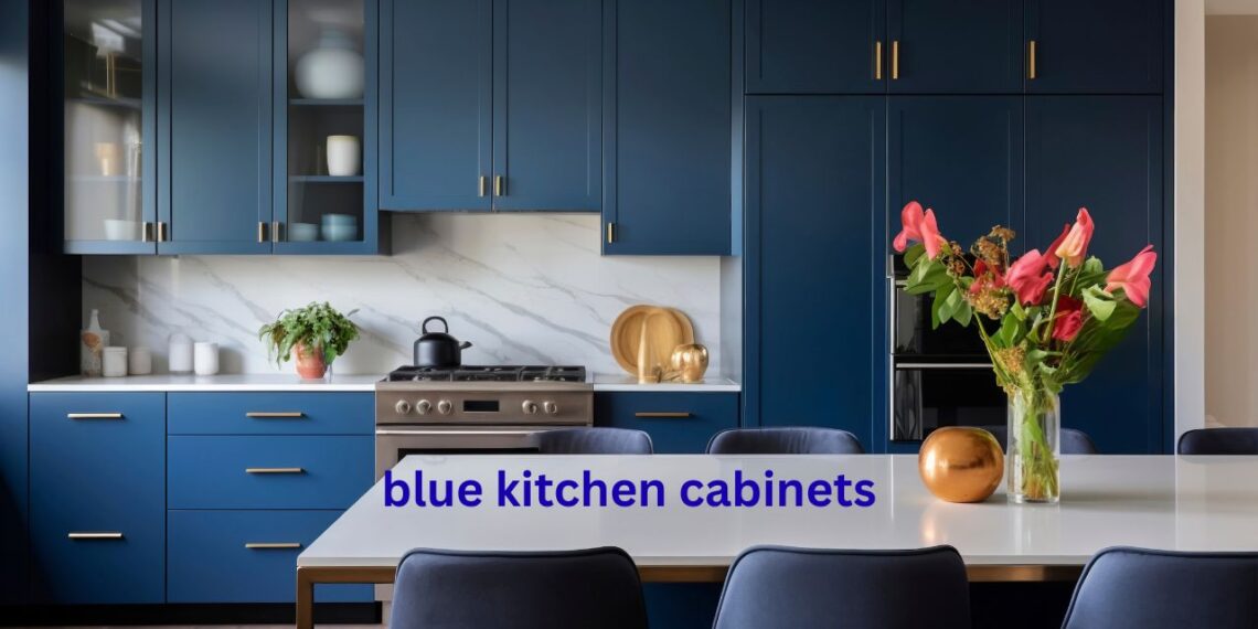 blue kitchen cabinets