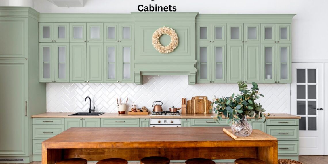 Farmhouse Sage Green Kitchen Cabinets