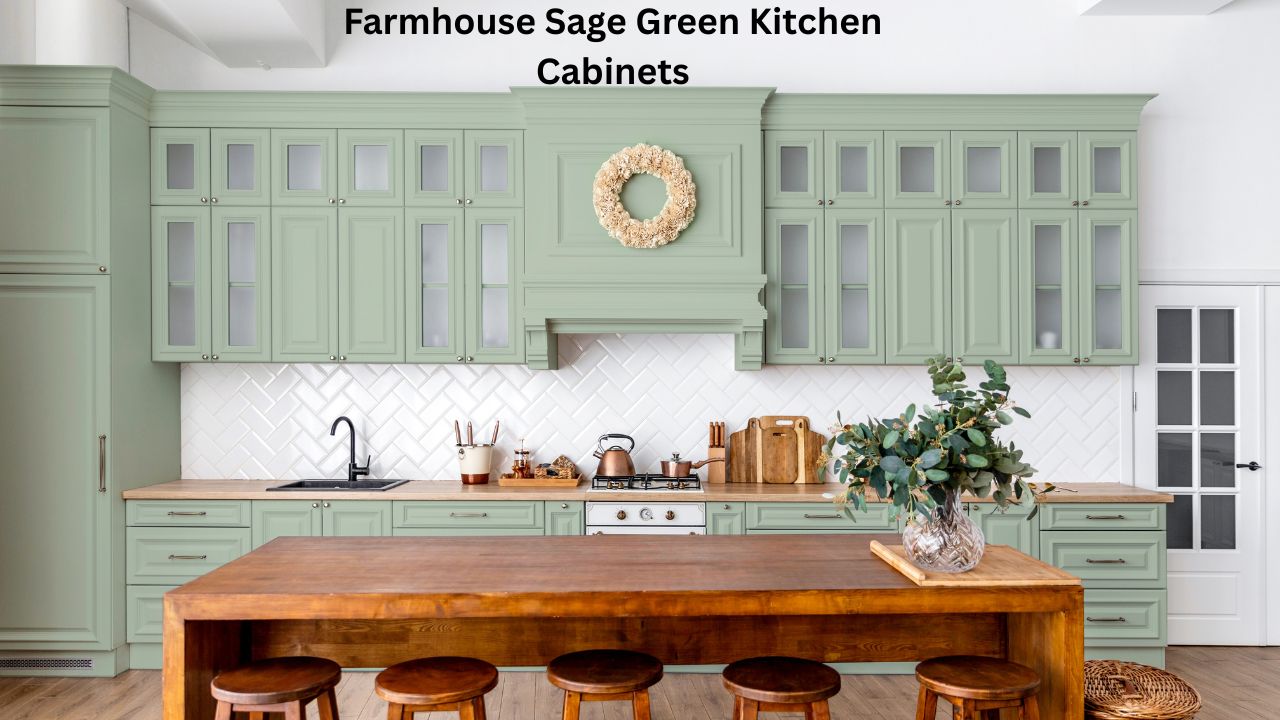 Farmhouse Sage Green Kitchen Cabinets