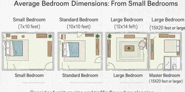 Average Bedroom Dimensions: From Small Bedrooms to Master Suites